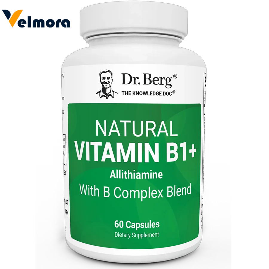 Dr. Berg Natural Vitamin B1+ Allithiamine with B Complex Blend – 60 Capsules