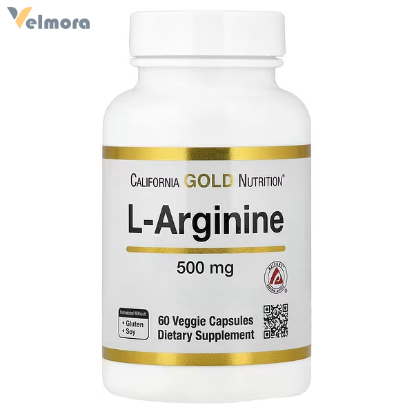 California Gold Nutrition L-Arginine 500mg Capsules