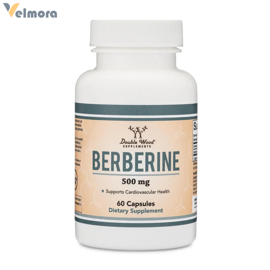Double Wood Berberine 500 Mg Supports Cardiovascular Health 60 Capsules
