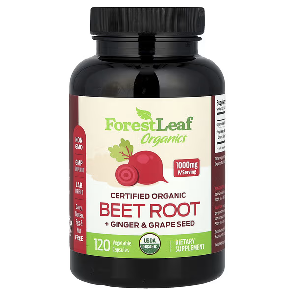 Forest Leaf Organic Beet Root + Ginger & Grape Seed Capsules  in Pakistan