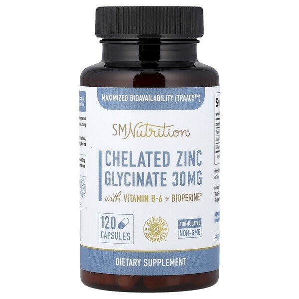 SMNutrition Chelated Zinc Glycinate 120 Capsules in Pakistan