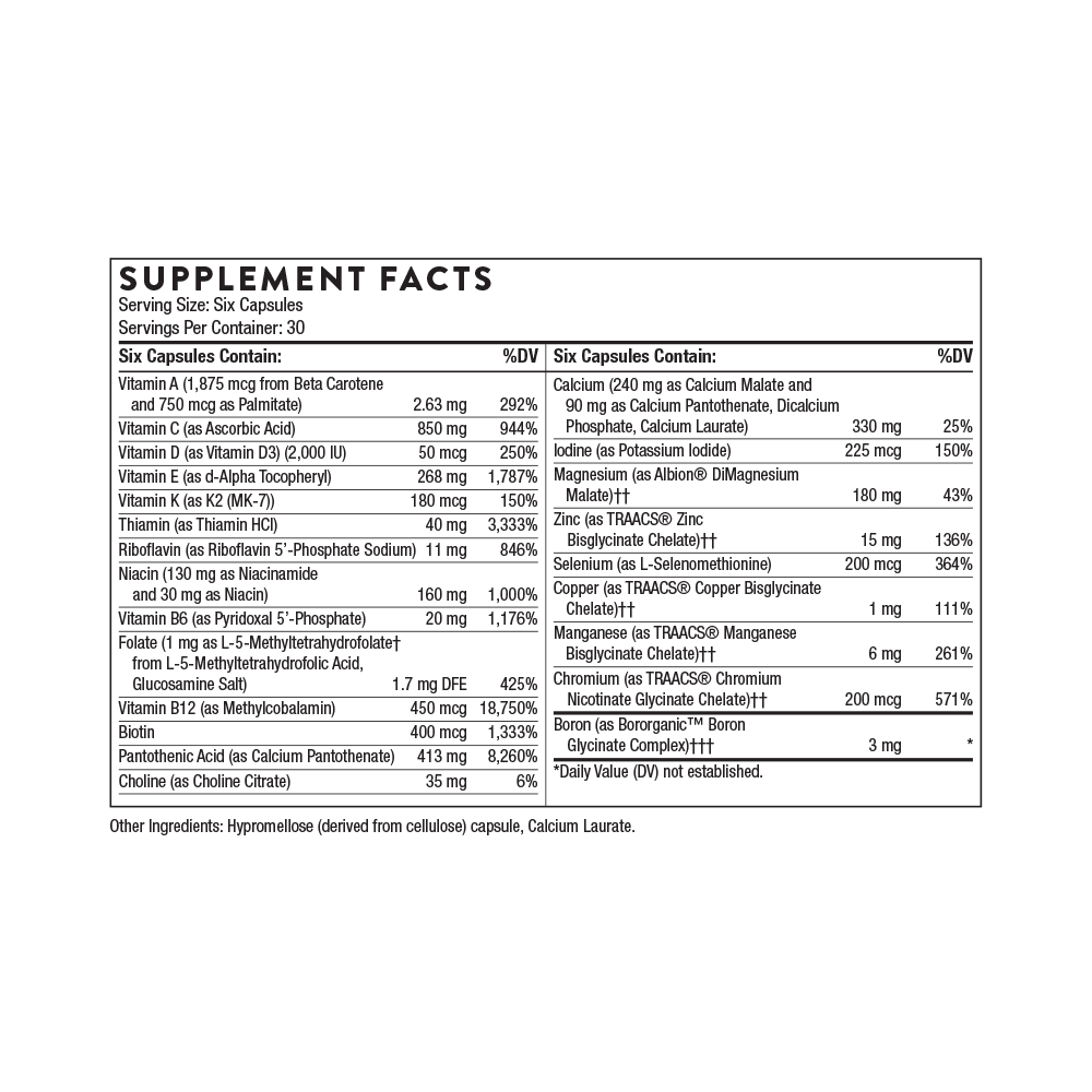 Thorne Women's Multi 50+ Capsules thumbnail 2