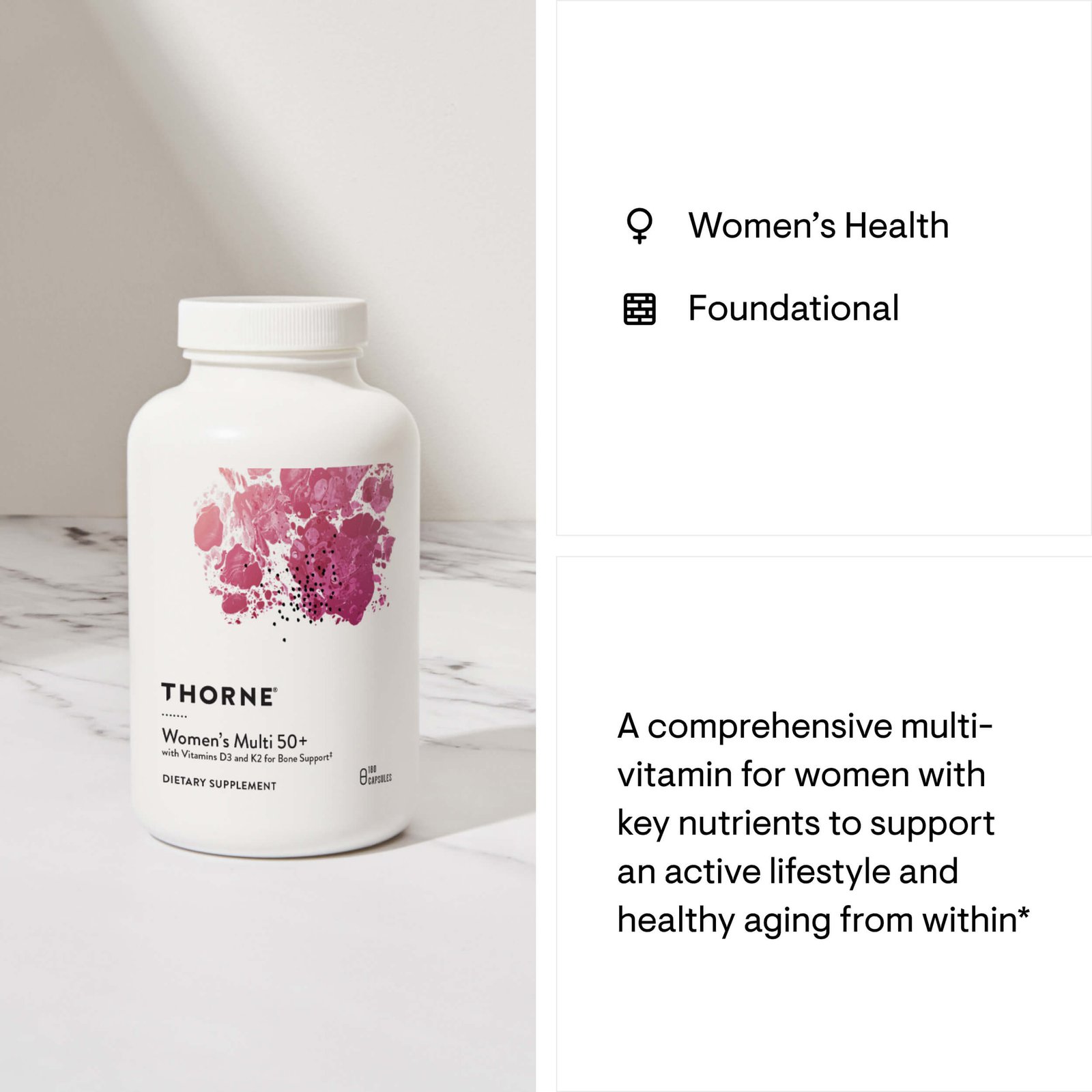 Thorne Women's Multi 50+ Capsules thumbnail 3