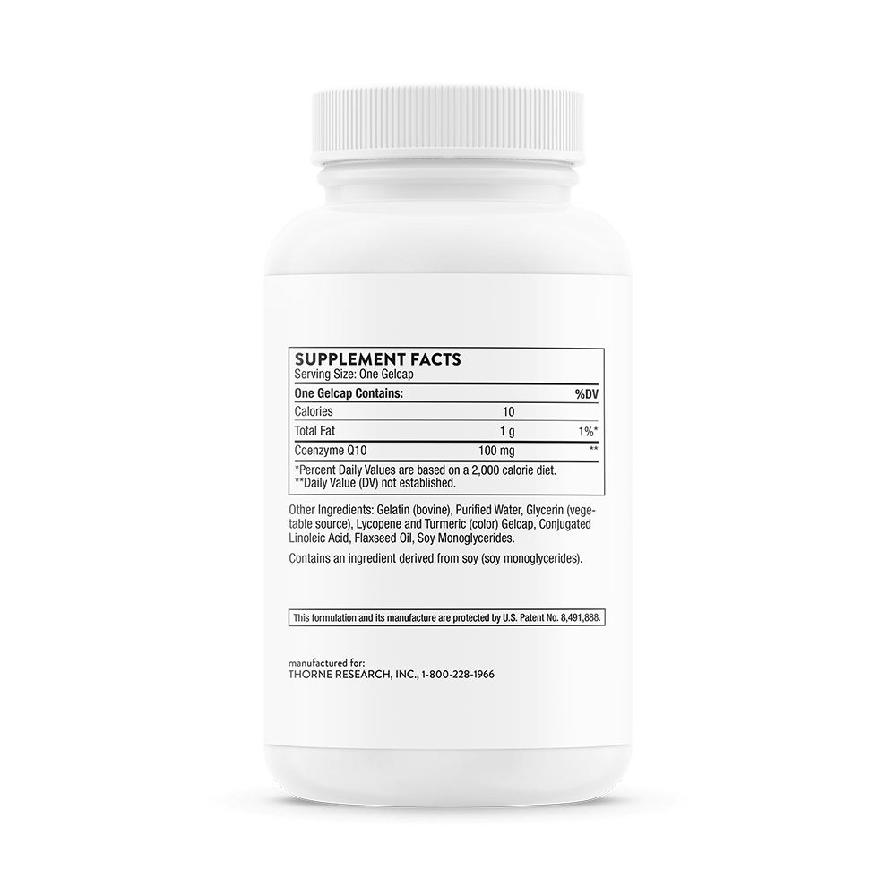 THORNE - CoQ10 - 100mg Optimally Absorbed Ubiquinone Supplement thumbnail 2