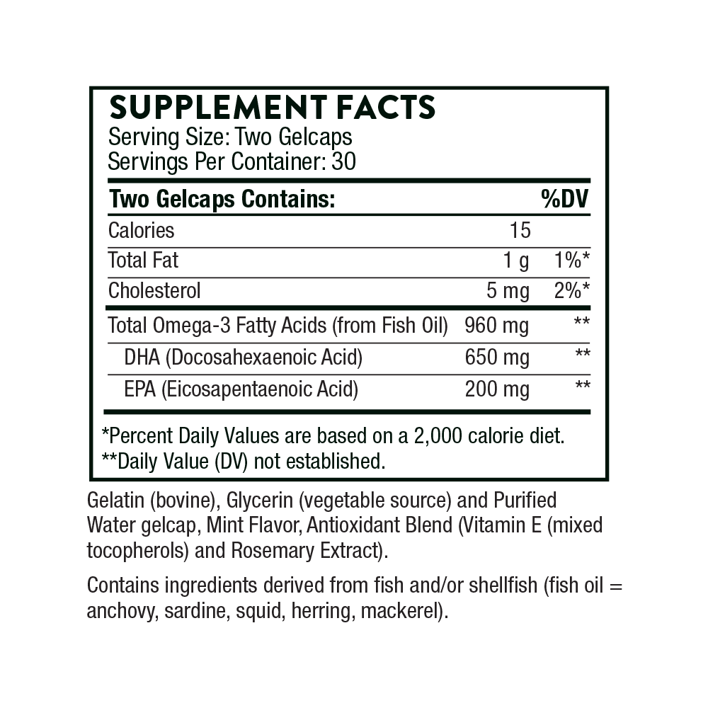 Thorne Prenatal DHA 650 Mg Capsules thumbnail 2