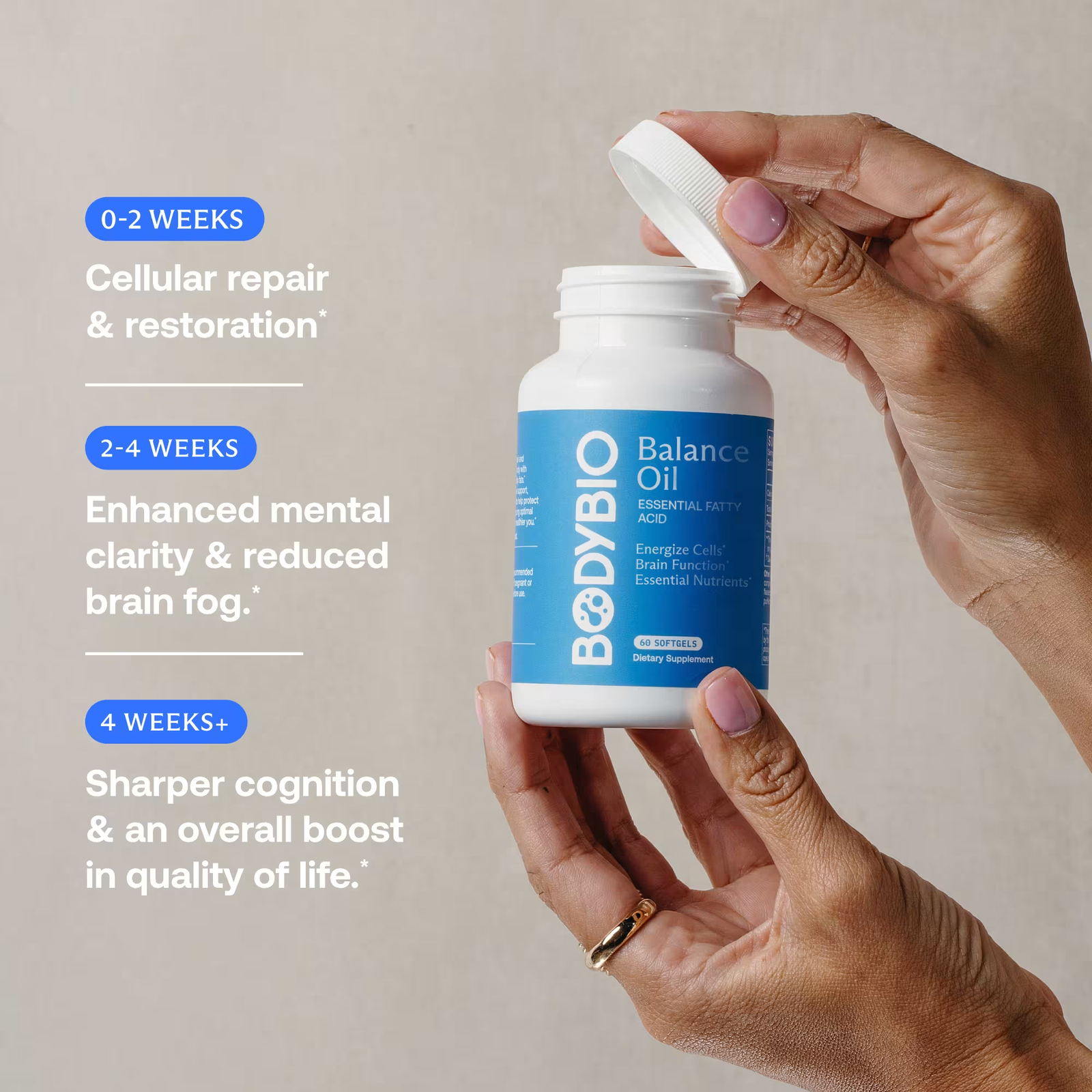 BodyBio, Balance Oil, Essential Fatty Acids, 60 Softgels thumbnail 2