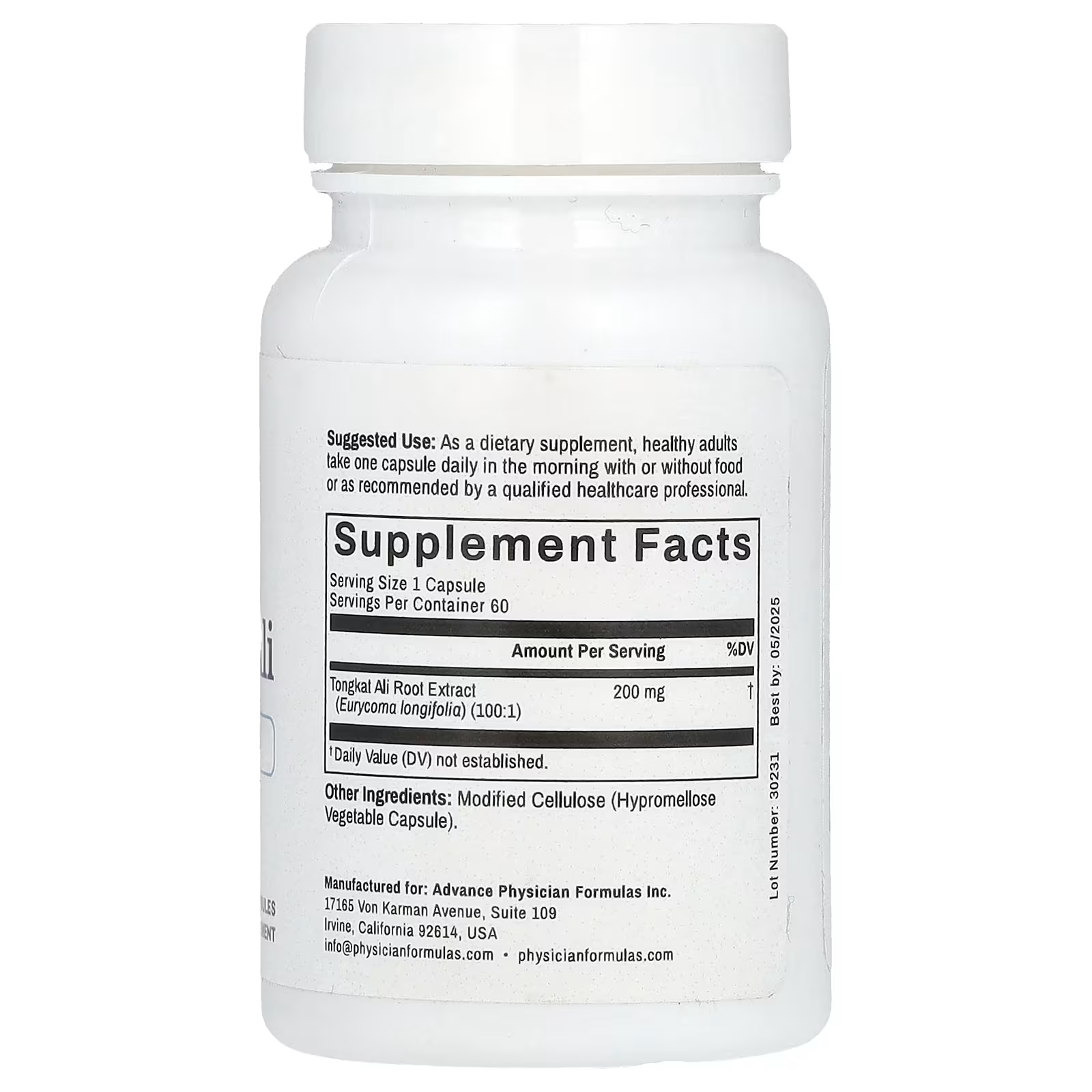 Advance Physician Formulas, Tongkat Ali, 200 mg Capsules thumbnail 2