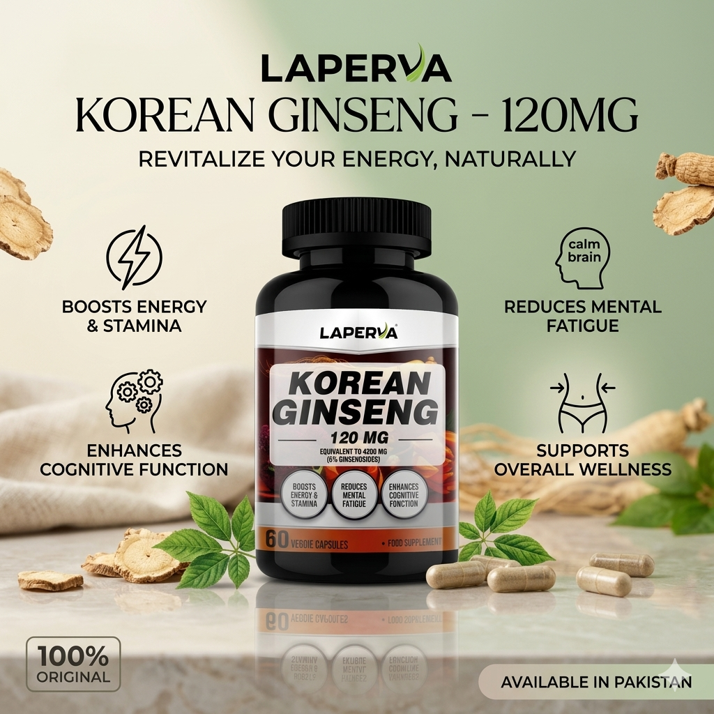 Laperva Korean Ginseng 60 Veggie Capsules In Pakistan thumbnail 2