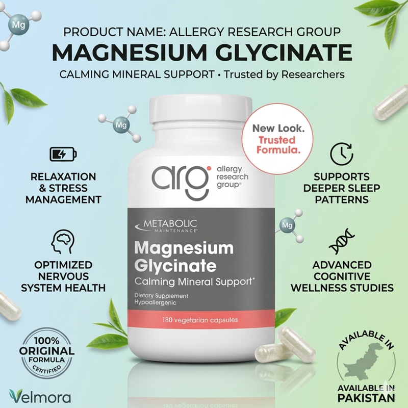 Allergy Research Group Magnesium Glycinate Calming Mineral Support thumbnail 2