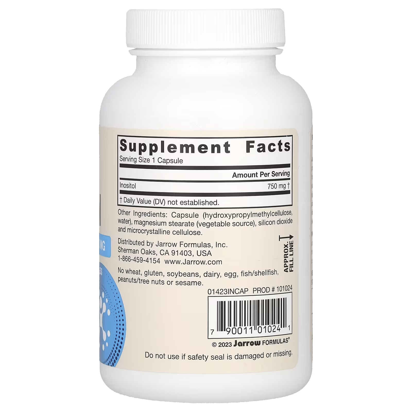 Jarrow Formulas, Vegan Inositol, 750 mg, 100 Veggie Capsules thumbnail 2