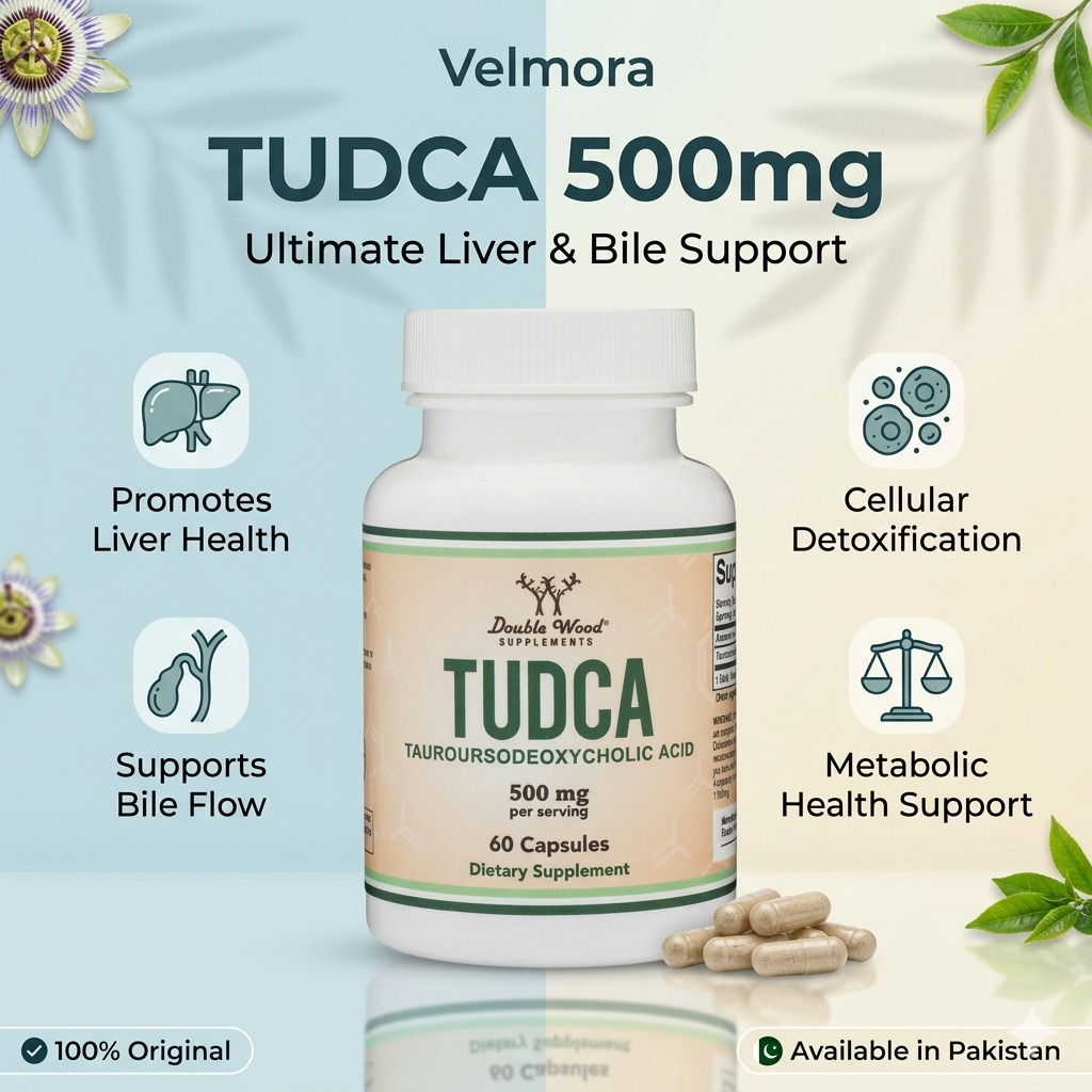 Double Wood Tudca Tauroursodeoxycholic ACID 500 Mg Per Serving 60 Capsules thumbnail 3