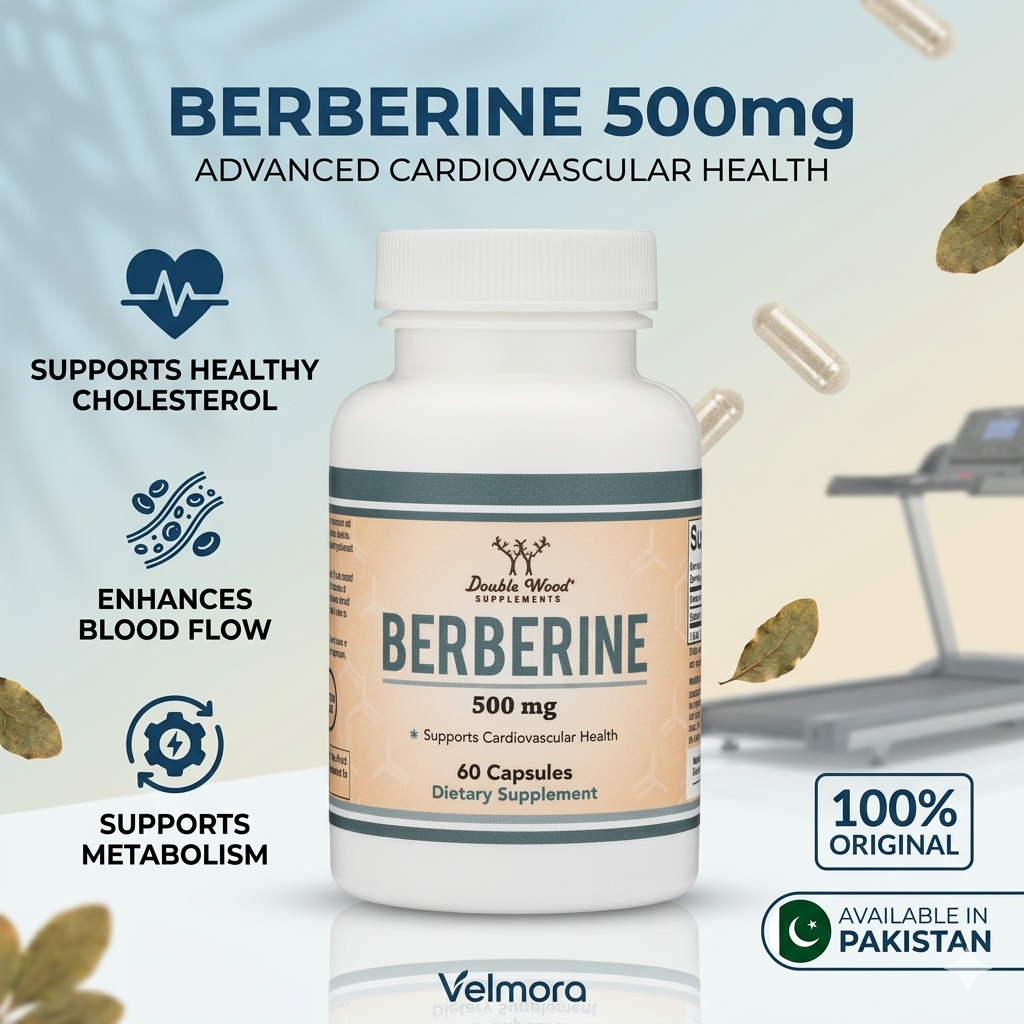 Double Wood Berberine 500 Mg Supports Cardiovascular Health 60 Capsules thumbnail 3