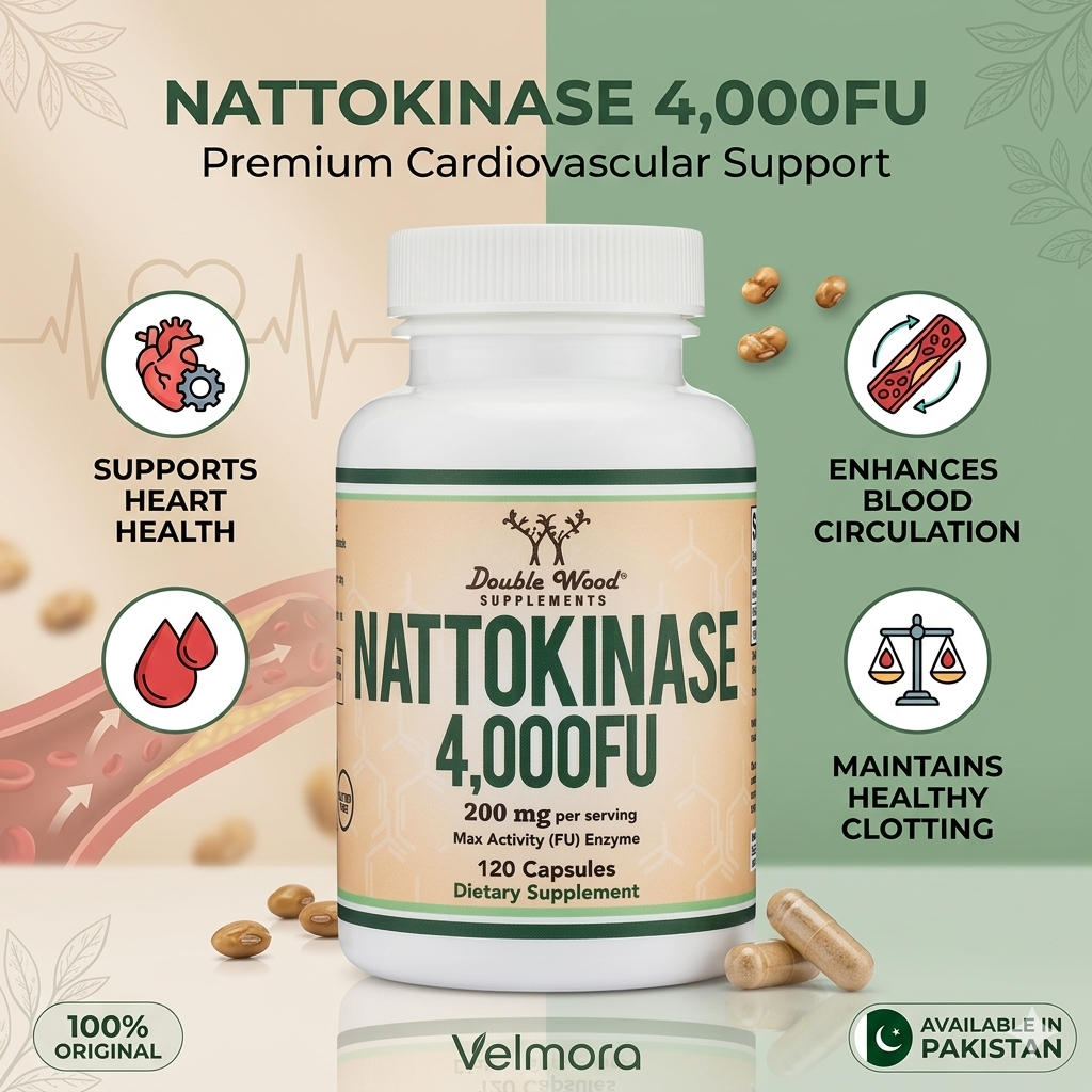 Double Wood NATTOKINASE 4,000FU 200 mg Per Serving 120 Capsules thumbnail 2