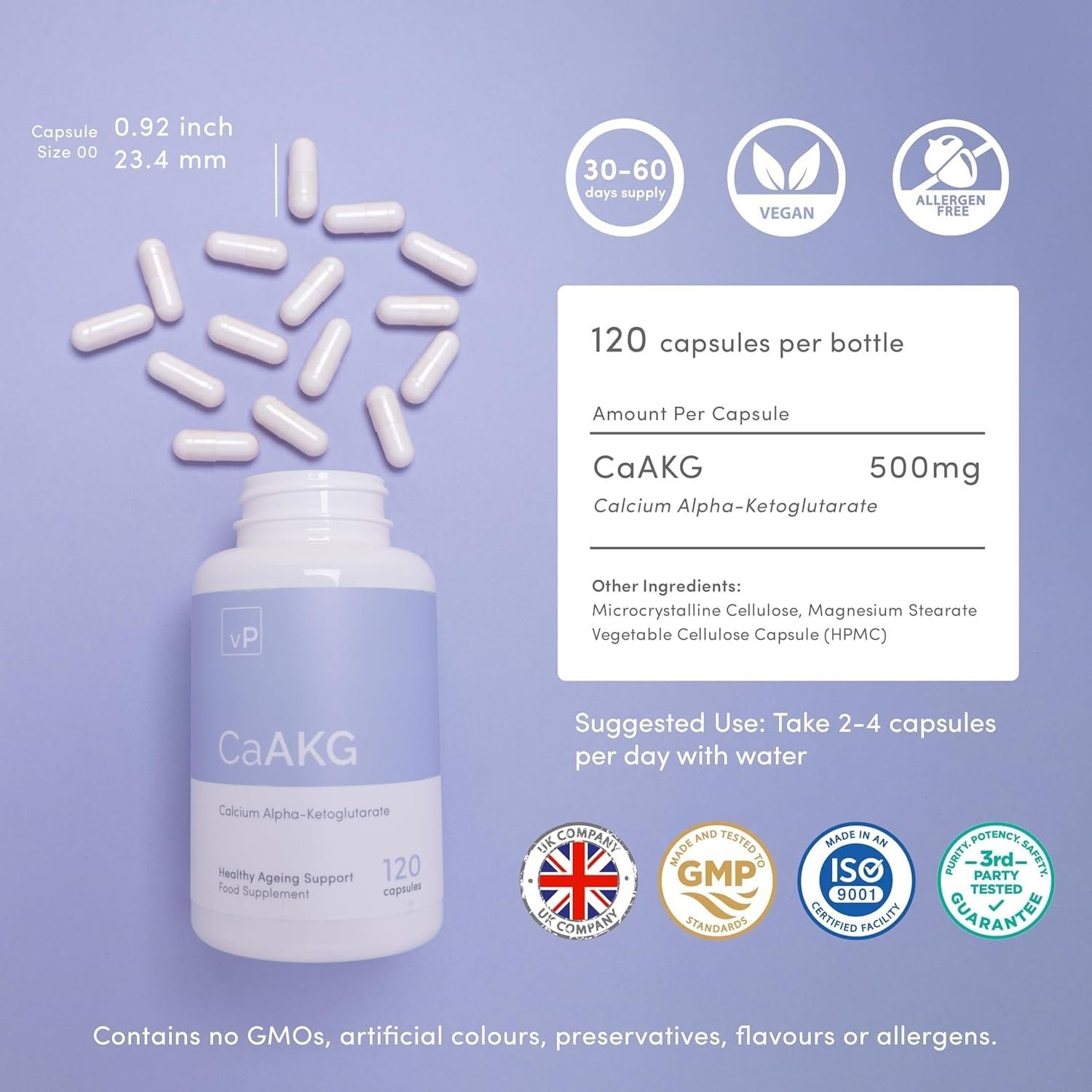 Vp Vitality Pro Caakg 500mg 120 Capsules In Pakistan thumbnail 2