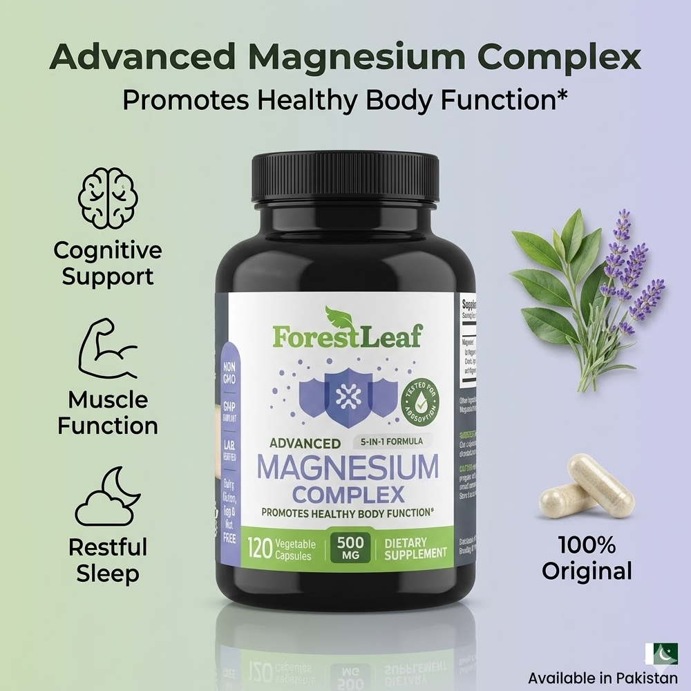 Forest Leaf Advanced Magnesium Complex 600mg Vegetable Capsules thumbnail 2