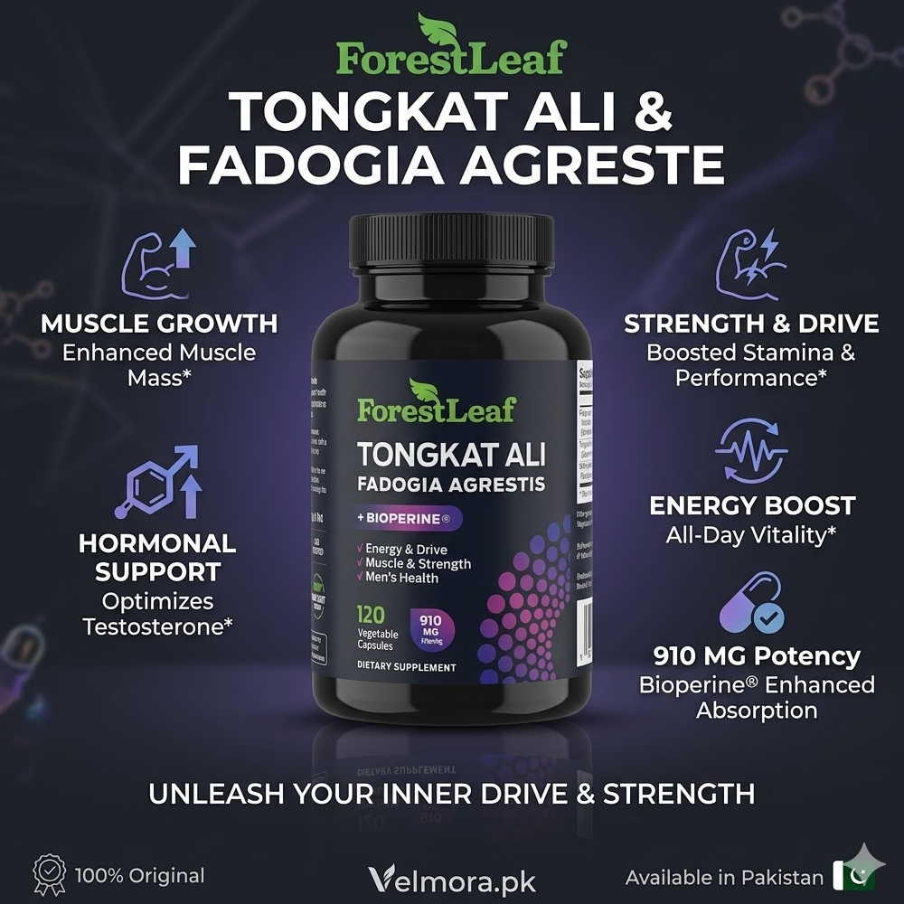 Forest Leaf Tongkat Ali + Fadogia Agrestis + BioPerine Capsules  in Pakistan thumbnail 2