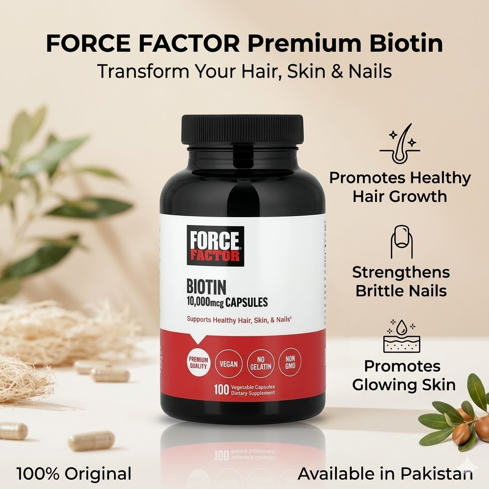 Force Factor Biotin 10,000mcg Vegetable Capsules in Pakistan thumbnail 2