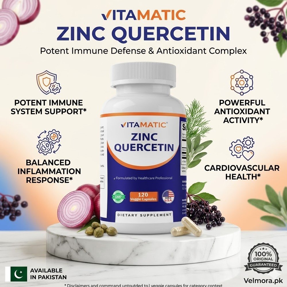 Vitamatic Zinc Quercetin Vegetable Capsules in Pakistan thumbnail 2