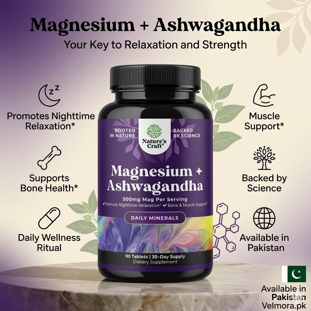 Nature's Craft Magnesium + Ashwagandha Tablets thumbnail 2