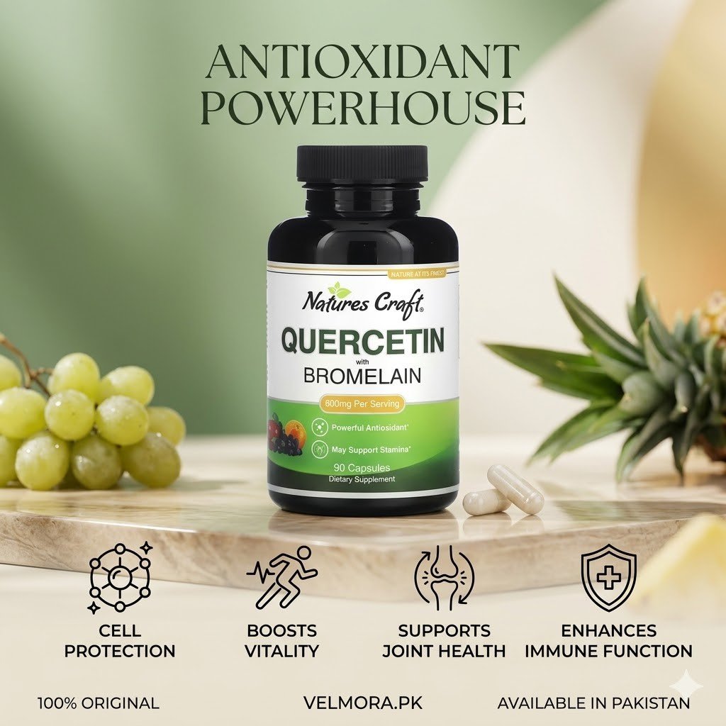 Nature's Craft Quercetin with Bromelain 600mg Capsules thumbnail 2