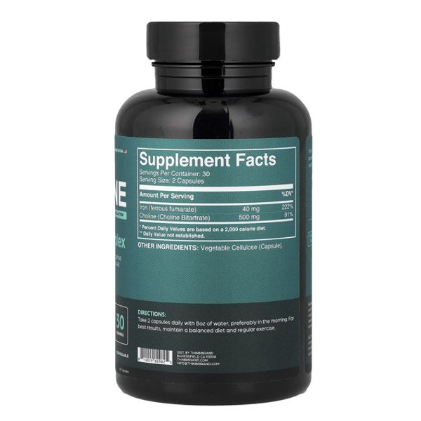 Thinbi Choline + Iron 60 Capsules in Pakistan thumbnail 2