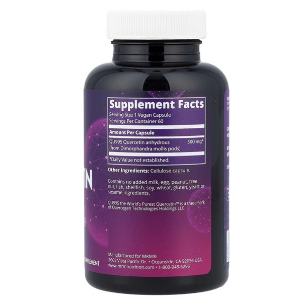 MRM Nutrition Quercetin 500 mg Vegan Capsules thumbnail 2