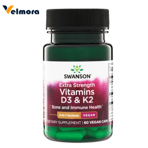 Swanson Vitamins D3 &amp; K2 - 5,000 IU &amp; 100 mcg Capsules