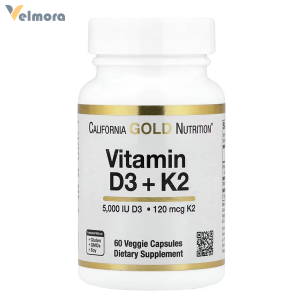 California Gold Nutrition Vitamin D3 + K2 as MK-7 Capsules
